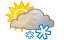 Bewölkt mit Schneeschauern